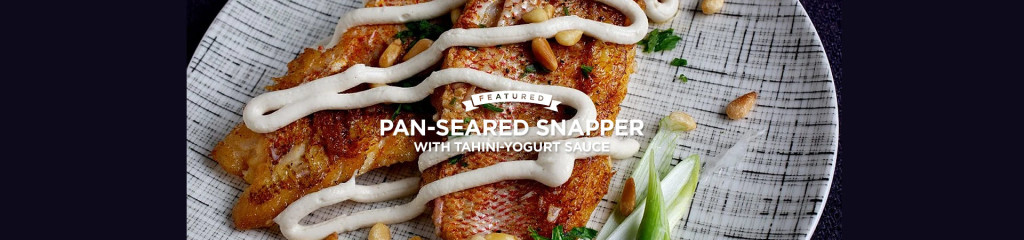 Pan-Seared Snapper With Tahini-Yogurt Sauce