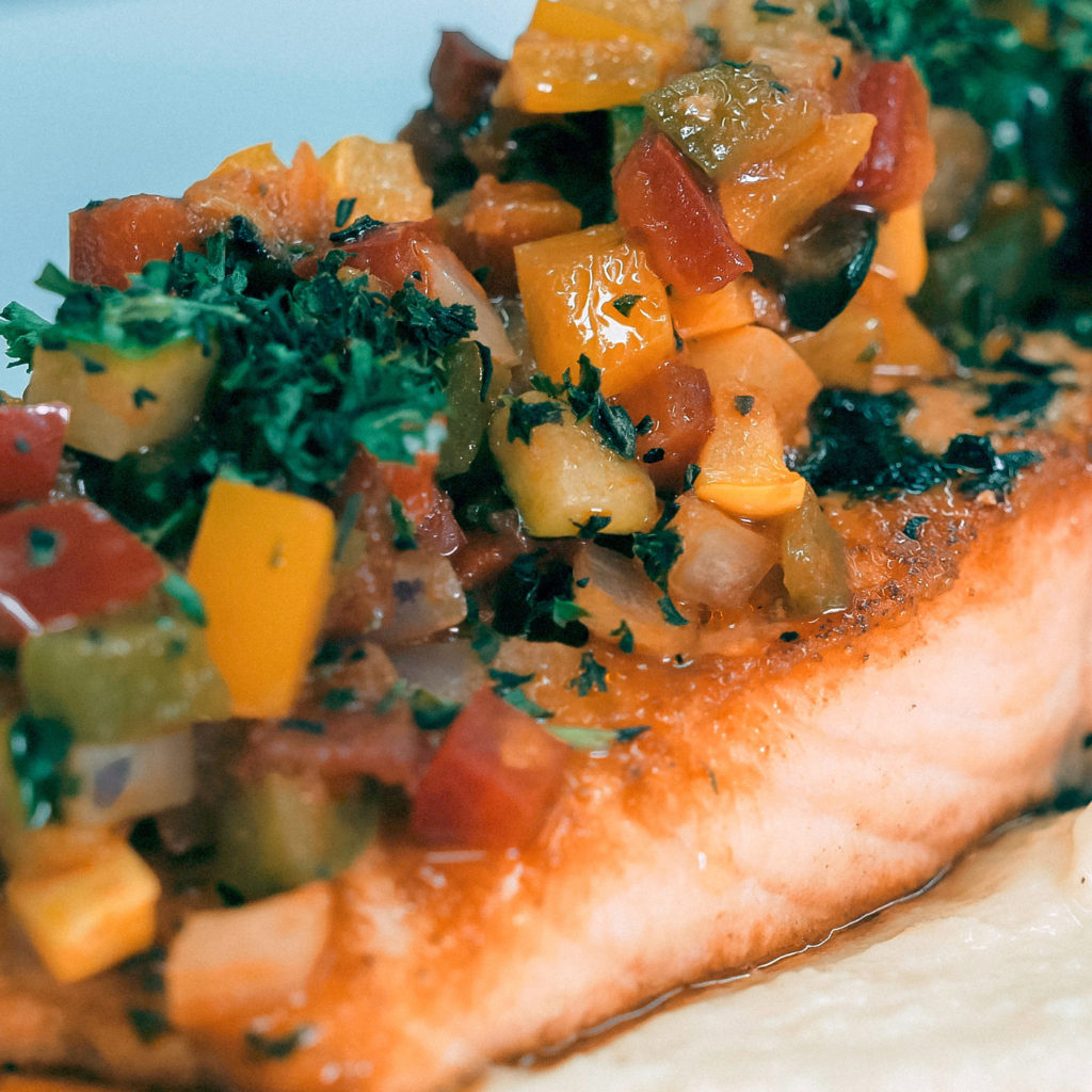 Pan Seared Salmon with Ratatouille