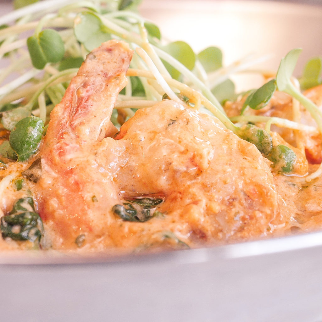 Sauteed Shrimp in Herb Sauce