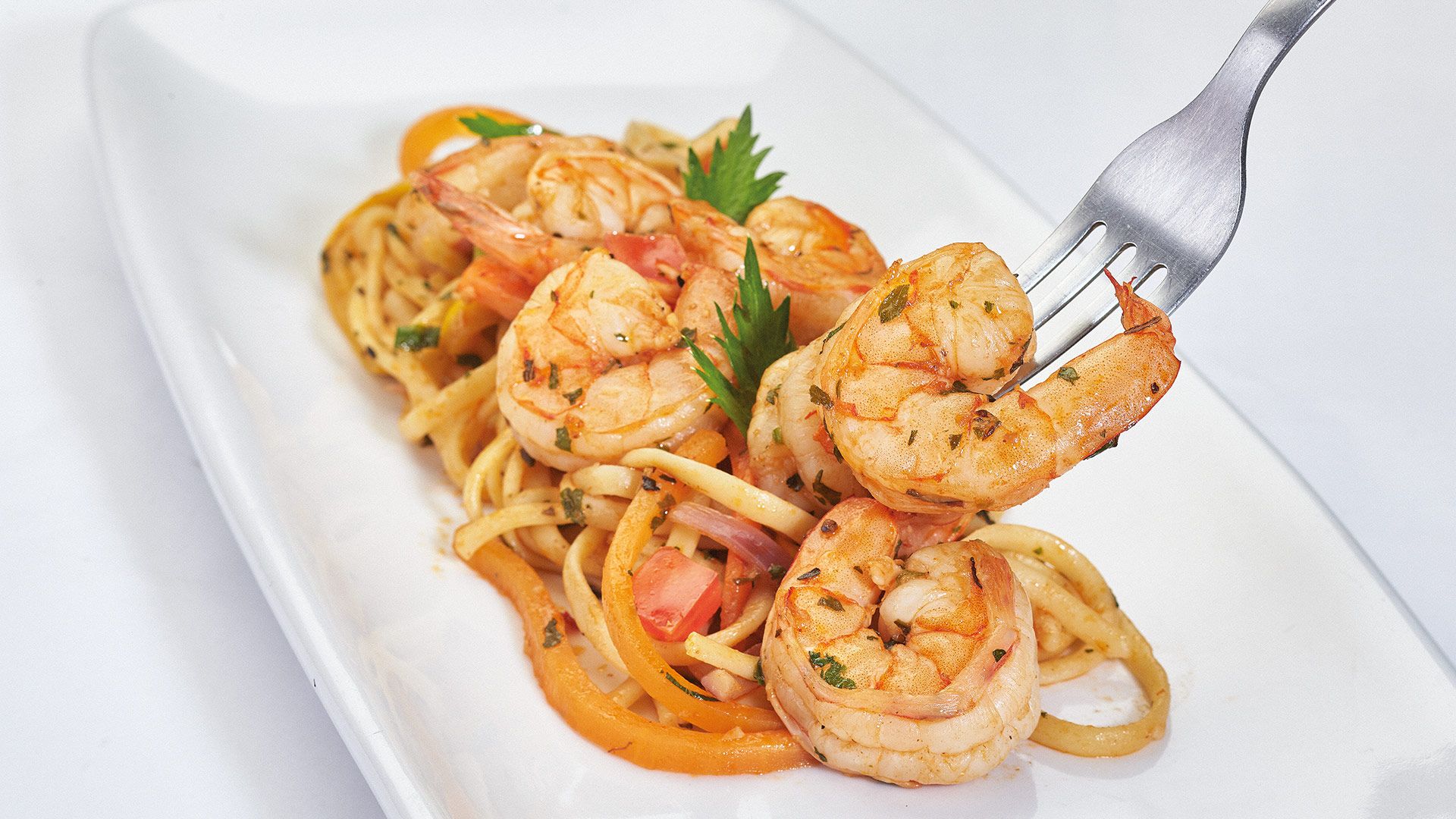 Shrimp & Vegetable Linguine